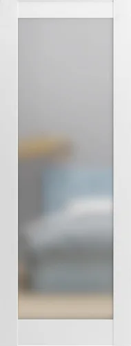 Vista 7 de SARTODOORS Panel de puerta de granero de losa de vidrio esmerilado Lite Planum 2102 seda blanca Puertas modernas con acabado resistente