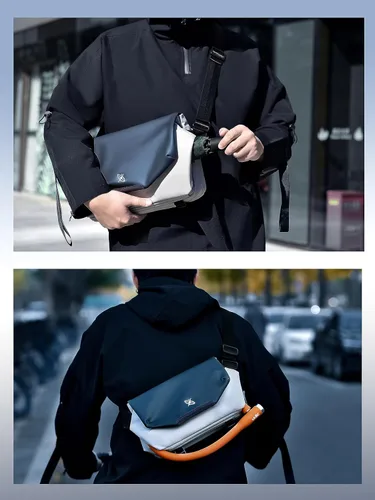 Vista 2 de FSD. WG Satchel Messenger Bag for Men Canvas,Business Travel Bag Bookbag Shoulder Bag with Upgraded Feature