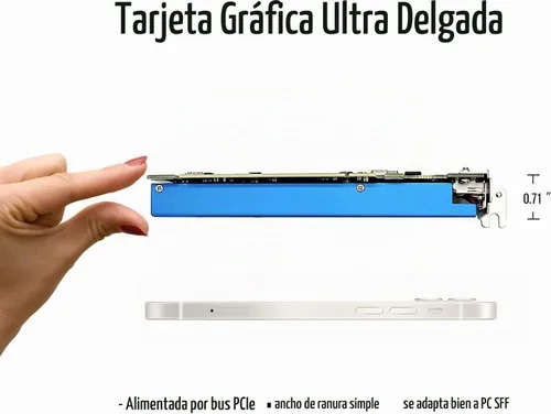 Vista 2 de Tarjeta de video de perfil bajo GTX 1050 Ti 4GB GDDR5 128-Bit, HDMIx1 DisplayPortx1, PCIe 3.0 x16, HDCP 2.2 1050Ti HDMI y DP