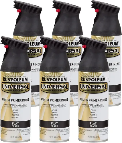 Vista 43 de Rust-Oleum 267298-6PK Pintura en aerosol martillada universal para todas las superficies, 12 onzas, blanco, paquete de 6