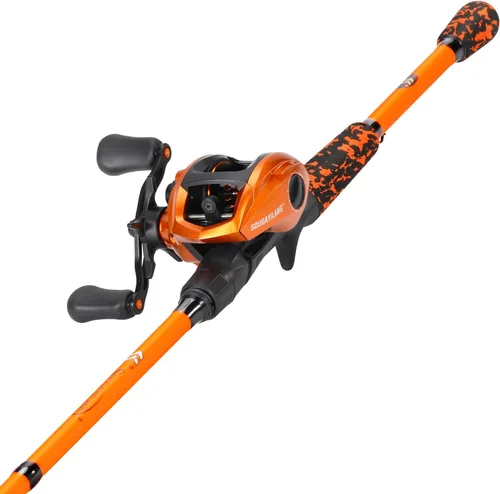 Vista 10 de Sougayilang Combo de Caña y Carrete de Pesca, Combo de Baitcasting, Cañas de Grafito IM7, Cañas de 2 Piezas, Mango EVA y Portacebo Estilo "S