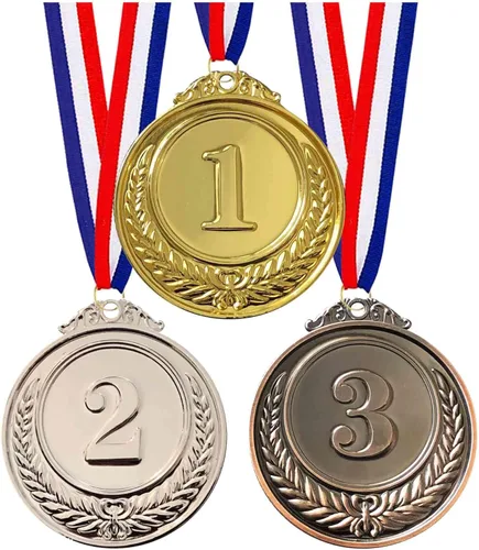Jauisus 3 medallas de oro y plata de bronce para premios, 1er, 2º y 3er lugar para premios, premios de estilo olímpico para deportes, fiestas,