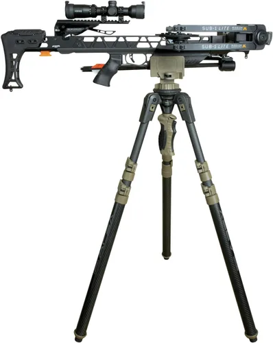 Vista 3 de Primos Trípode de fibra de carbono Apex para disparos de caza, soporte estable para rifle de largo alcance, ajuste fácil con una sola mano