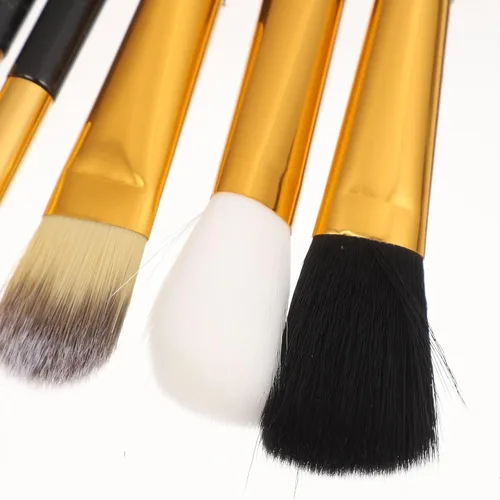 Vista 3 de Makeup Brush Organizer Case Black Leather Makeup Brush Bag with Eyebrow Pencil Holder for Women