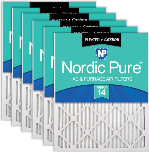Vista 48 de Filtro de horno de aire acondicionado, caja de 6, de Nordic Pure Merv 12., 18x30x1M12-6