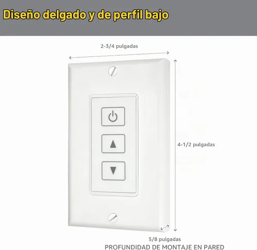 Vista 6 de Armacost Lighting Panel táctil inalámbrico de montaje en pared para atenuadores LED blancos 523122