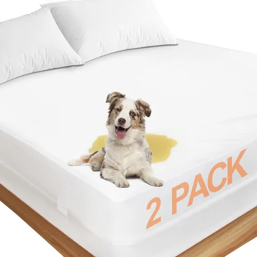 Vista 10 de Protector de colchón para dormitorio individual XL de 39 x 80 pulgadas con cremallera, 9 pulgadas de profundidad de 6 lados, transpirable y seguro