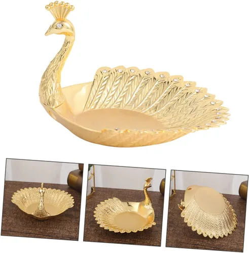 Vista 2 de Bandeja de frutas Bandeja de maquillaje Decoración del hogar Decoración de pasteles Bandeja de caramelo Bandeja de mesa de café Bandeja decorativa