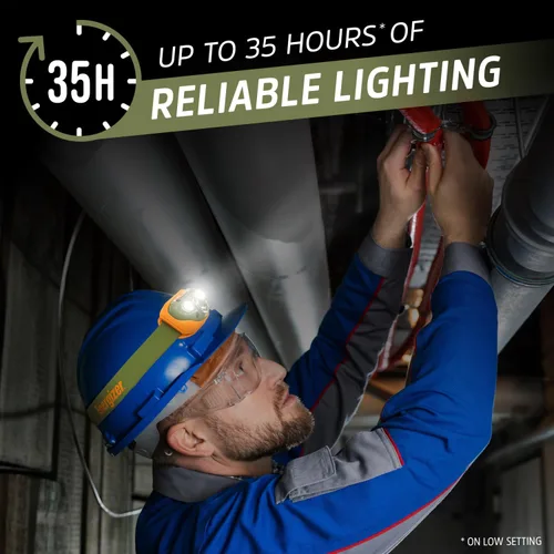 Vista 2 de Energizer Linterna Frontal LED PRO (Paquete de 2), Linternas Frontales Resistentes al Agua IPX4, Luz de Cabeza de Alto Rendimiento para Exteriores