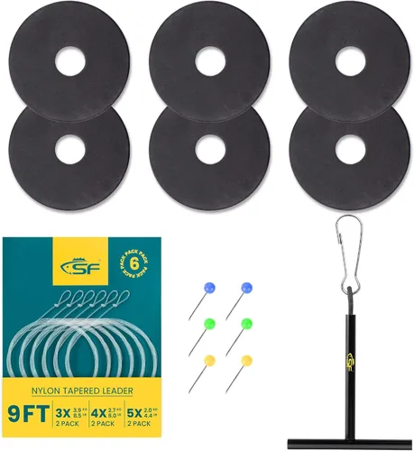 Vista 70 de SF Líder Cónico Pre-Atado con Lazo para Pesca con Mosca de Nailon Transparente para Trucha de Agua Dulce y Salada Bonefish Permit Lubina Salmón