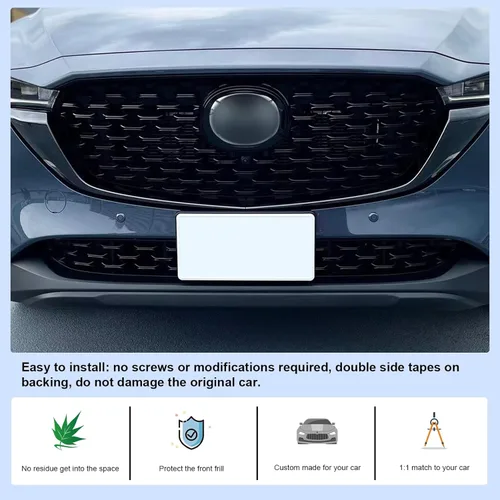 Vista 3 de CDEFG 2024 2025 2026 CX-5 Rejilla frontal de malla para insertar y adorno de parrilla frontal Compatible con Mazda CX-5 2022-2025 2026 Accesorios