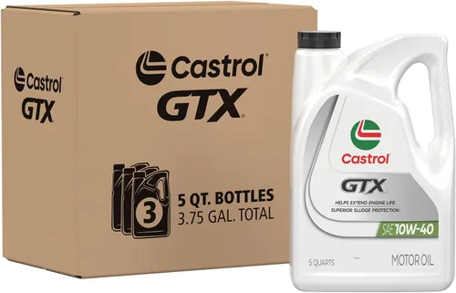 Vista 8 de Castrol Aceite de motor convencional GTX 10W-40, 1 cuarto de galón, paquete de 6