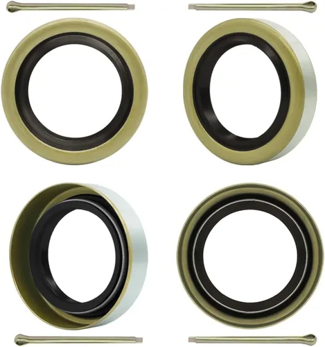 Vista 10 de RV MURTS 4 piezas Sellos de Grasa para Cubo de Rueda de Eje de Remolque ID 1.719" x OD 2.565" Sellos de Grasa de Doble Labio con 4 piezas Pasadores