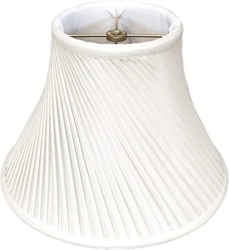Royal Designs BS-717-10WH - Pantalla de lámpara básica plisada trenzada, 5 x 10 x 8, color blanco