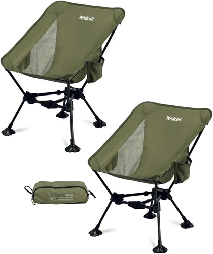 Vista 16 de WildCall Silla de camping plegable y ligera, silla de playa compacta con pies grandes que no se hunden 1 X Negro