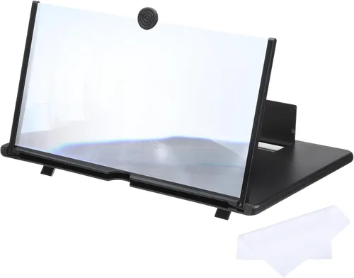 Vista 12 de MECCANIXITY Lupa de pantalla de 10 pulgadas para teléfono celular, proyector de aumento 3D HD, soporte amplificador de pantalla para todos los Negro