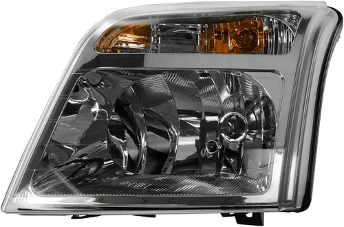 Vista 347 de TRQ Juego de Conjunto de Ensamble de Faros de 2 Piezas de Desempeño Halógeno con Marco Cromado Conductor y Lado del Pasajero Compatible con Mercedes