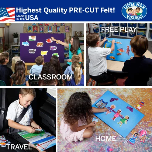 Vista 3 de Little Folk Visuals Oso pardo, oso pardo, ¿qué ves? Piezas de fieltro precortadas, juego de 11 piezas