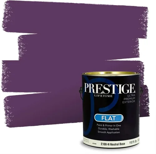 Vista 43 de PRESTIGE Pinturas de pintura interior e imprimación en uno, 1 galón, plano, combinación comparable de Sherwin Williams* Kimono Violet*