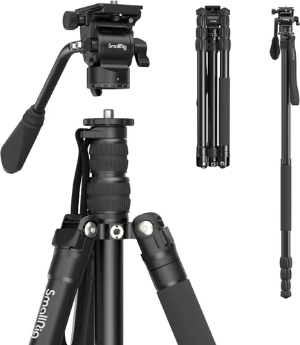 Vista 12 de SmallRig CT150 - Trípode de video de viaje de fibra de carbono, 61.8'' Carga máxima 3kg / 6.6lb para cámaras, DSLR - 4937