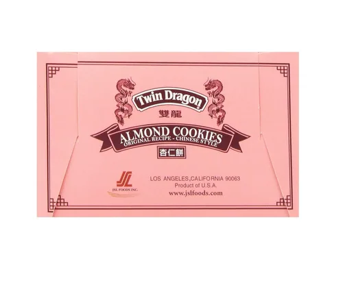 Vista 2 de Galletas de almendra Twin Dragon 15 onzas, paquete de 2