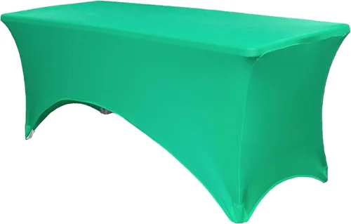 Vista 12 de YOUR CHAIR COVERS - Fundas rectangulares de elastano para mesas de 4 pies, manteles ajustados para eventos de boda, decoraciones de patio, tela