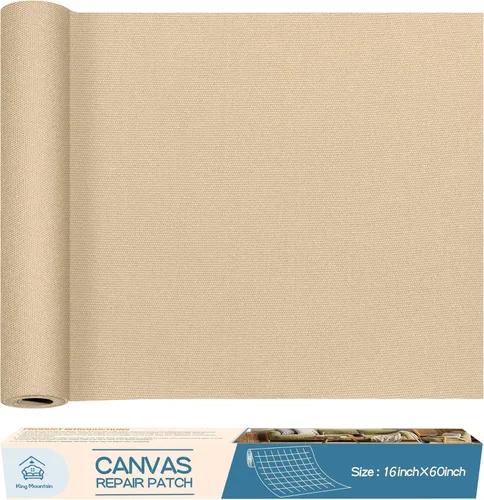 Vista 73 de KING MOUNTAIN Cinta de reparación de tela de nailon autoadhesiva, 4×63 pulgadas, parche rápido de reparación de chaqueta de plumón, kit de parche
