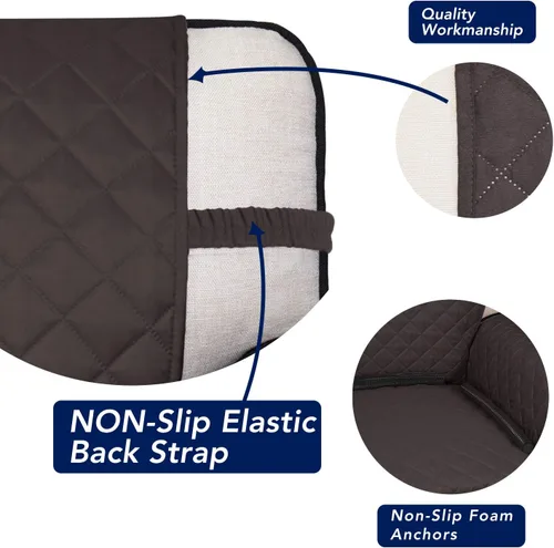 Vista 186 de PureFit - Funda de sofá reversible acolchada, protector de muebles impermeable, funda de sofá lavable con correas antideslizantes y elásticas