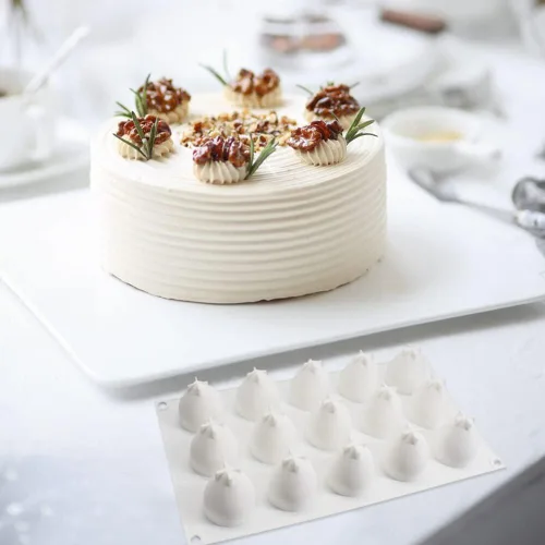 Vista 6 de Surakey Moldes para tartas para hornear, postre, gelatina, helado, formas de frutas 3D, molde de silicona para chocolate, dulces, pastelería, pudín