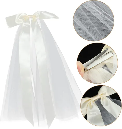 Vista 8 de Beavorty 2pcs Bridal Veil Bride Headpieces for Wedding Head Piece for Wedding Bride Bridal Accessories Travel