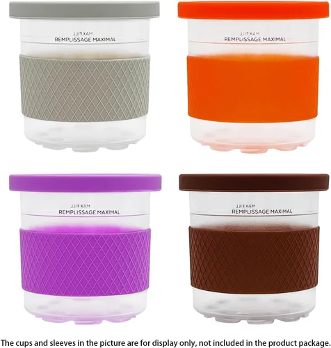 Vista 6 de Tapas de silicona de repuesto, compatibles con contenedor de Ninja Creami Ice Cream Maker, modelo: NC301, NC300, NC299AMZ Series.