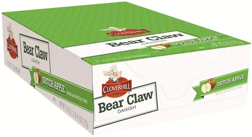 Vista 2 de Cloverhill Bear Claw Dutch Apple Danish, 4.25 onzas - 36 por caja.