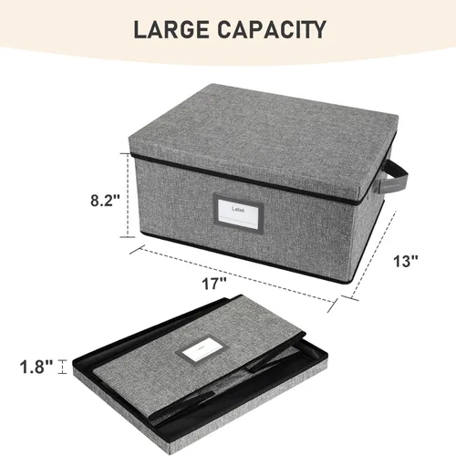 Vista 7 de Lukeline Caja de almacenamiento VHS con tapa, estuche de almacenamiento VHS de gran capacidad con capacidad para 50 cintas, contenedores