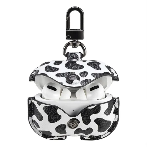 Vista 12 de Funda de cuero genuino compatible con AirPods Pro de 2ª/1ª generación (2023/2022/2019), funda protectora VOMA para Apple AirPods Pro 2/Pro, funda