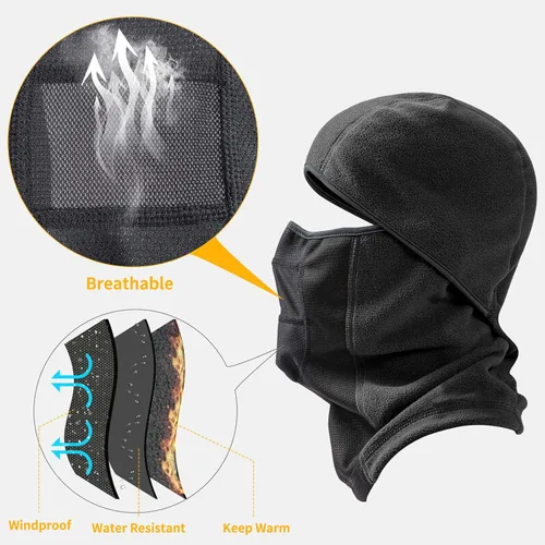 Vista 3 de Balaclava Winter Ski Face Mask Breathable Windproof Thermal for Motorcycle Riding Cycling in Cold Weather