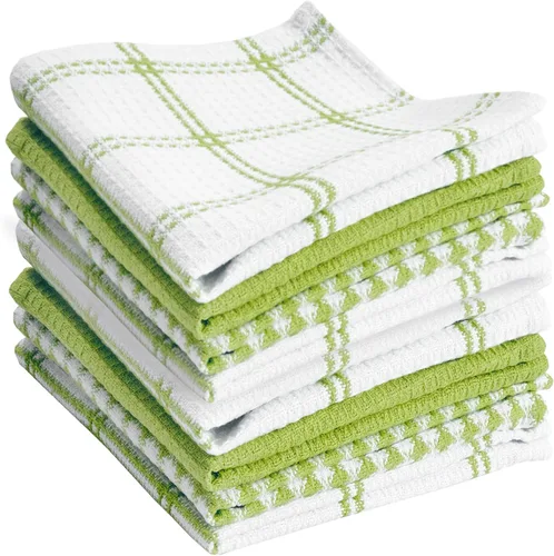 Vista 16 de T-Fal Paños de cocina de gofres de alta calidad: altamente absorbentes, súper suaves de larga duración, 100% algodón, 12 x 13 pulgadas, toalla plana