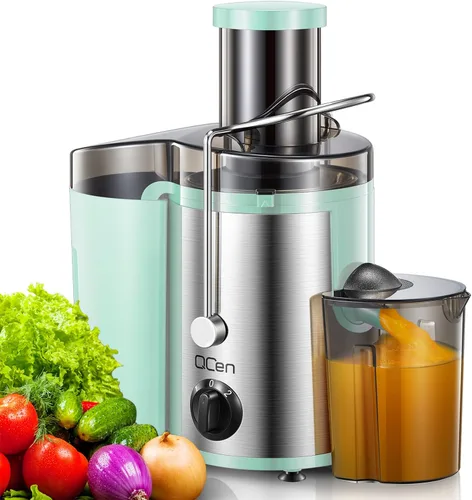 Vista 14 de Máquina exprimidora, extractor centrífugo de 800 W, con conducto de alimentación de boca ancha de 3 pulgadas para frutas y verduras, fácil de Negro
