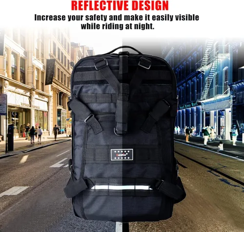 Vista 7 de Goldfire Mochila impermeable de gran capacidad expandible para casco de ciclismo con Molle Systerm militar.., Negro -, Mochilas de viaje