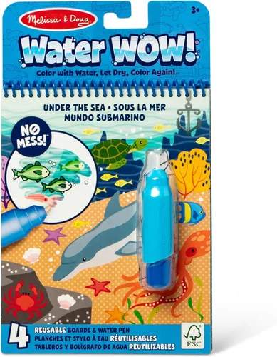 Vista 12 de Melissa & Doug On The Go Water Wow! Almohadilla de actividades para colorear reutilizable que se revela con agua - Selva