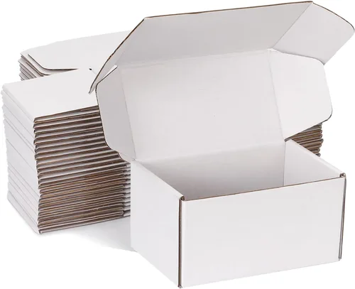 Vista 18 de Cajas de envío pequeñas de 6 x 4 x 3 pulgadas (paquete de 25) – Cajas de cartón corrugado negro resistentes para pequeñas empresas, comercio