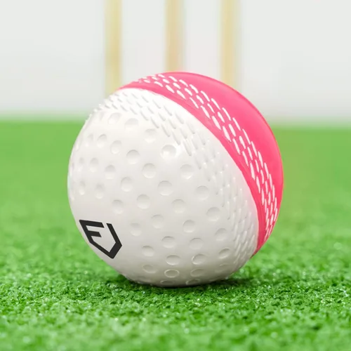 Vista 5 de FORTRESS Bolas de cricket con oscilación inversa - Pelotas rojas/blancas y rosa/blancas