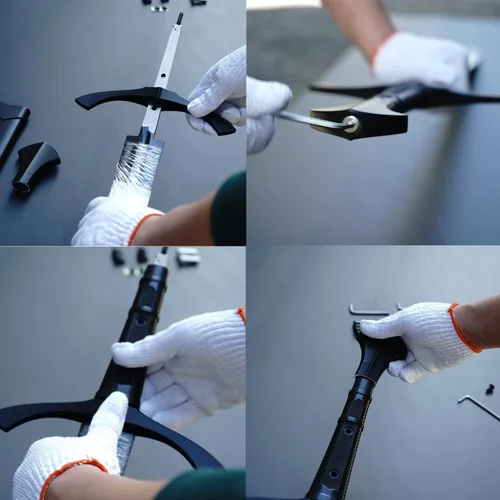 Vista 9 de Fidestisan Espada Medieval Claymore de 45 pulgadas Hecha a Mano Espadas Largas Reales Hoja Negra de Espiga Completa Autoensamblaje Desmontable