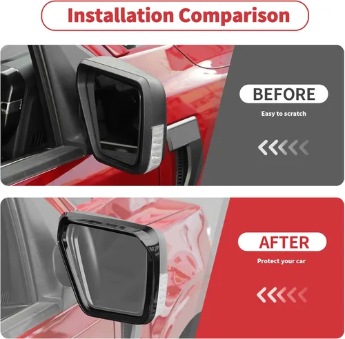 Vista 2 de Linskip Protector de Espejo Lateral Compatible con Ford F150 2021 2022 2023 2024, Protector de Espejo Retrovisor para Ford F-150 Accesorios