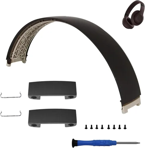 Vista 11 de Repuesto de diadema y bisagra para auriculares Beats Studio Pro, kit de reparación de accesorios duraderos (negro)