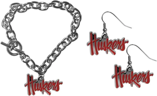Vista 9 de Siskiyou Sports NCAA unisex-adult Chain Bracelet and Dangle Earring Set