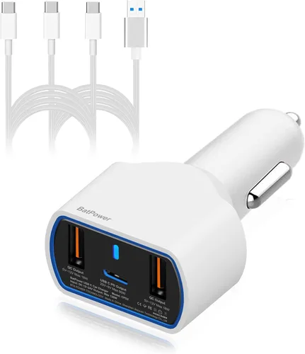 Vista 9 de BatPower Cargador de coche para laptop USB-C de 120 W compatible con Surface Book Laptop 4 3 Pro 10 9 8 X 7 HP Razer Dell USB-C Cargador de vehículo