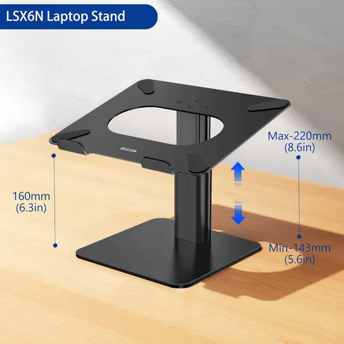 Vista 4 de BESIGN LSX6N Soporte para Laptop, Elevador Ergonómico Ajustable para Notebook con Soporte, Soporte para Computadora Compatible con Air, Pro, Dell