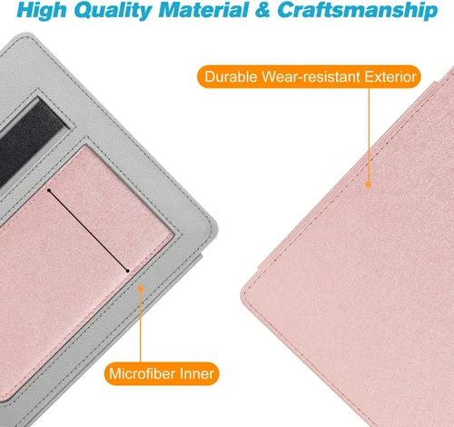 Vista 2 de CaseBot Funda con soporte para Kindle Oasis (10ª/9ª generación, versión 2019/2017) – Funda de piel sintética premium con ranura para tarjeta y Oro