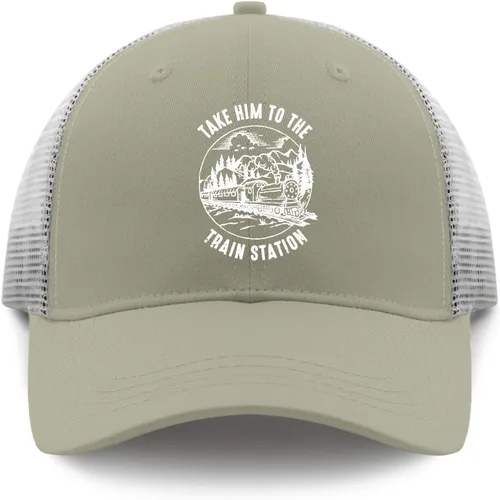 Vista 9 de Caps Take Him to The Train Station Dad Hats, Vintage Caps for Men