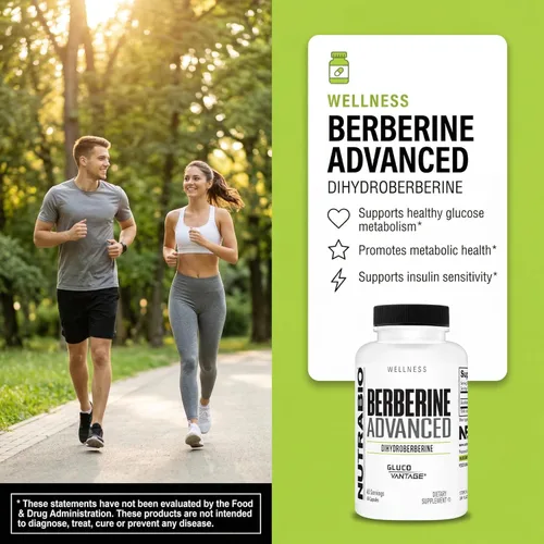 Vista 4 de NutraBio Suplemento avanzado de berberina (dihidroberberina), 200 mg – Proporciona apoyo de tolerancia de carbohidratos de absorción avanzada, 60